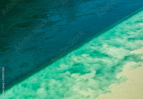 Natural background at the joint and confluence of the Rhone and Arve rivers in Geneva