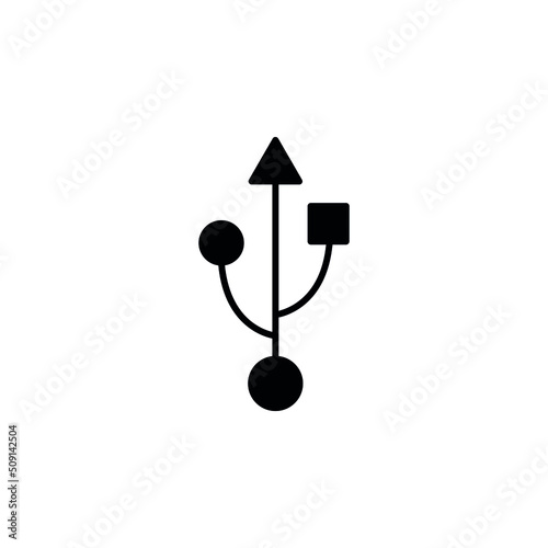 usb icon - vector. Usb icon . Vector illustration. USB symbol icon vector. symbol for web site Computer and mobile vector. flash drive sign. usb connection design. vector illustration