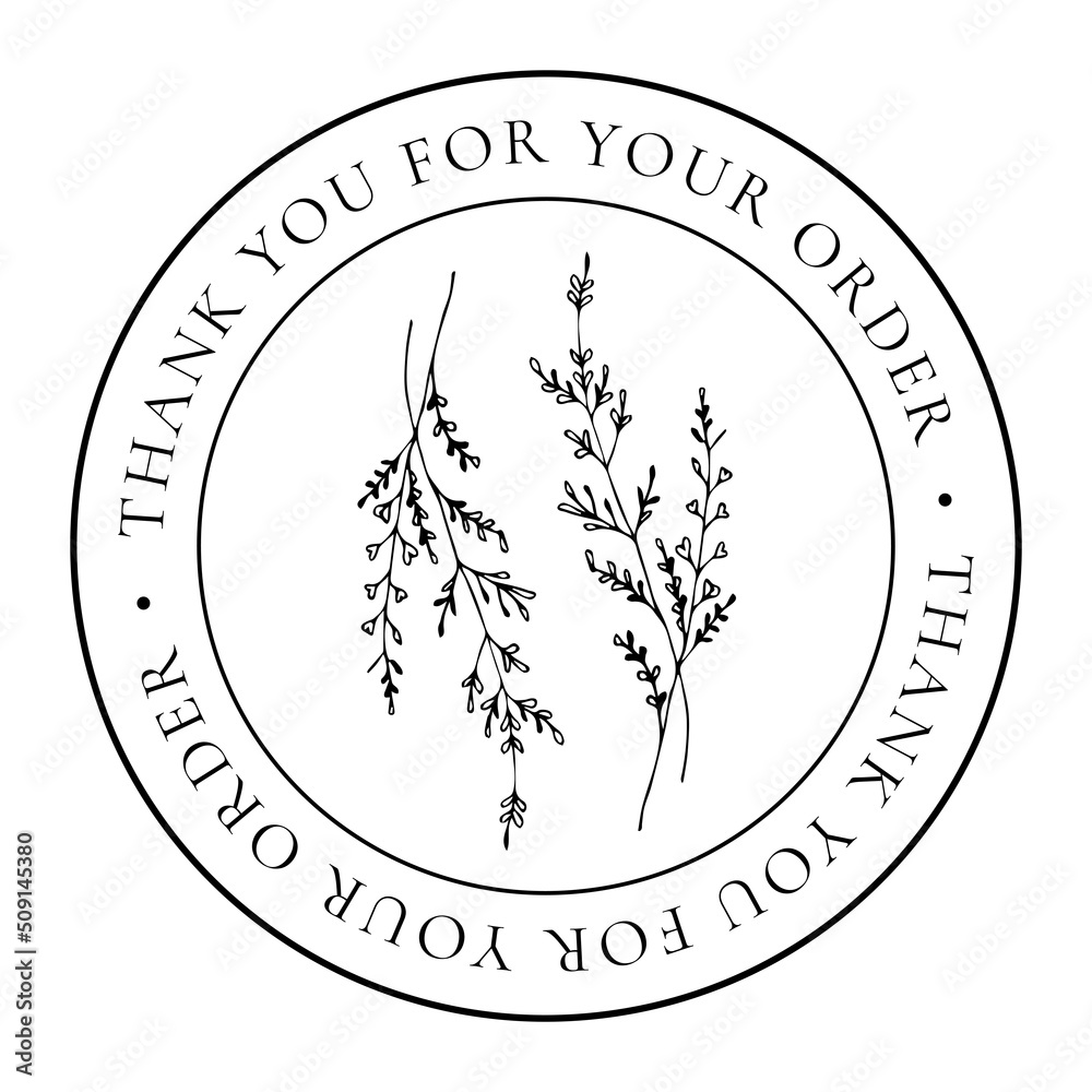 Thank you for your order card design for online buyers illustration