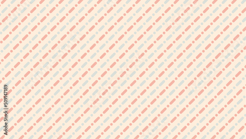 スイートなゆるふわイメージの優しいドットストライプの背景イラスト