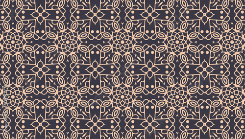 flat ornament line pattern design