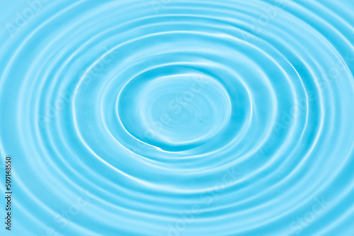 Blue Water background texture with Drop circles on water surface