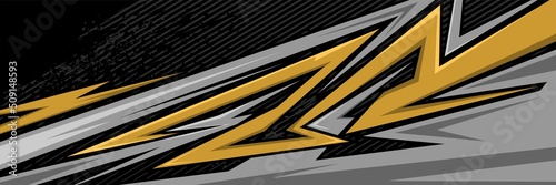 Abstract Car decal design vector. Graphic abstract stripe racing background kit designs for wrap vehicle, race car, rally, adventure and livery