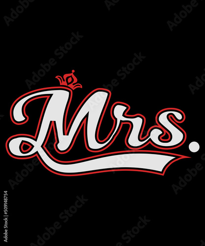 Just Married Shirt Design For Mrs.