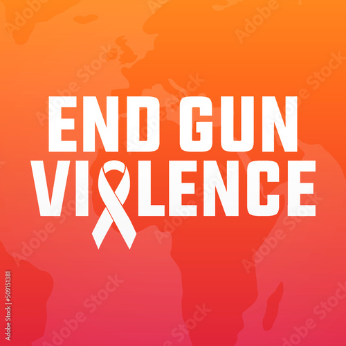 end gun violence protect children not guns, no more silence end gun violence national gun violence awareness day modern orange template, banner sign, design concept with white text