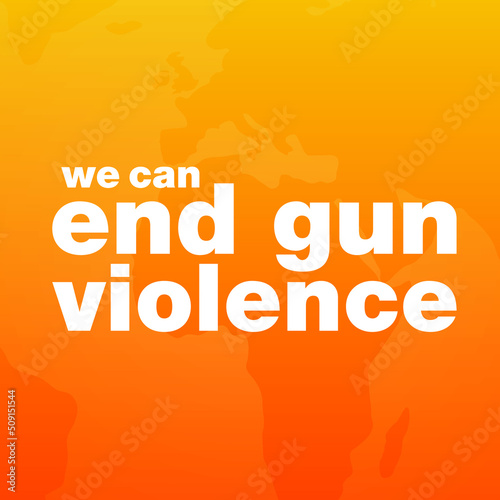 end gun violence protect children not guns, no more silence end gun violence national gun violence awareness day modern orange template, banner sign, design concept with white text