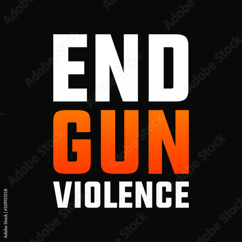 end gun violence protect children not guns, no more silence end gun violence national gun violence awareness day modern orange template, banner sign, design concept with white text