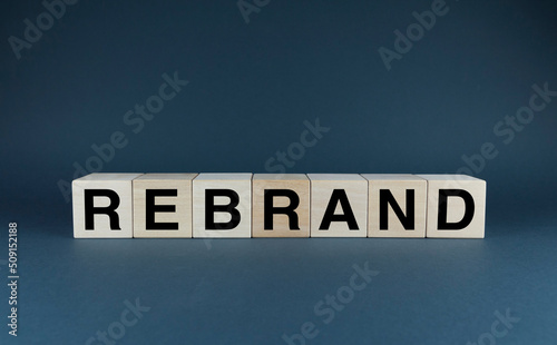 Brand or Rebrand. Business strategy Marketing and brand management concept