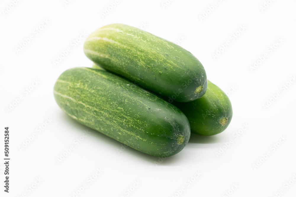cucumber isolated on white background.fresh vegetable for healthy diet. cucumber isolated on white background.fresh vegetable for healthy diet.