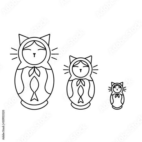 Digital illustration of catryoshka
