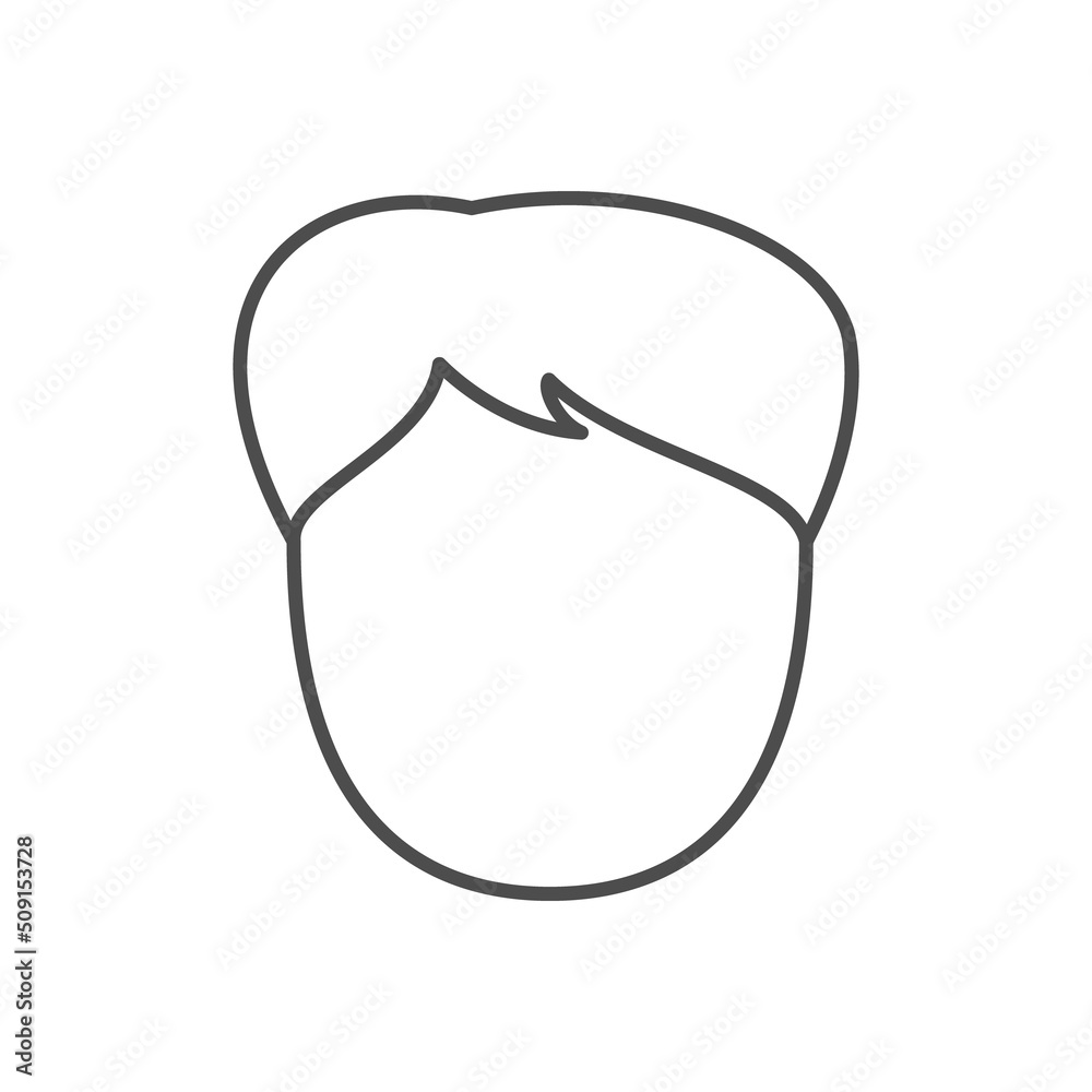 Man head line outline icon Man head line outline icon