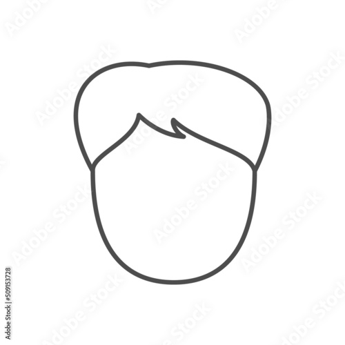 Man head line outline icon