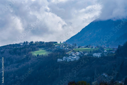 villages of Emmetten in Nidwalden in Switzerland