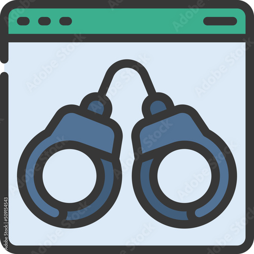 Website Handcuffs Icon