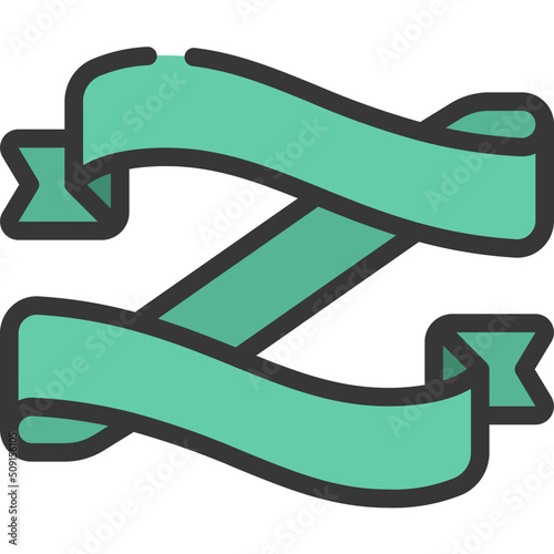 Loose Wavey Ribbon Icon