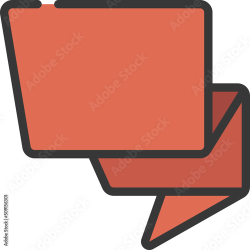 Folded Ribbon Icon
