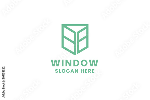Windows logo template for home house furniture vector illustration.