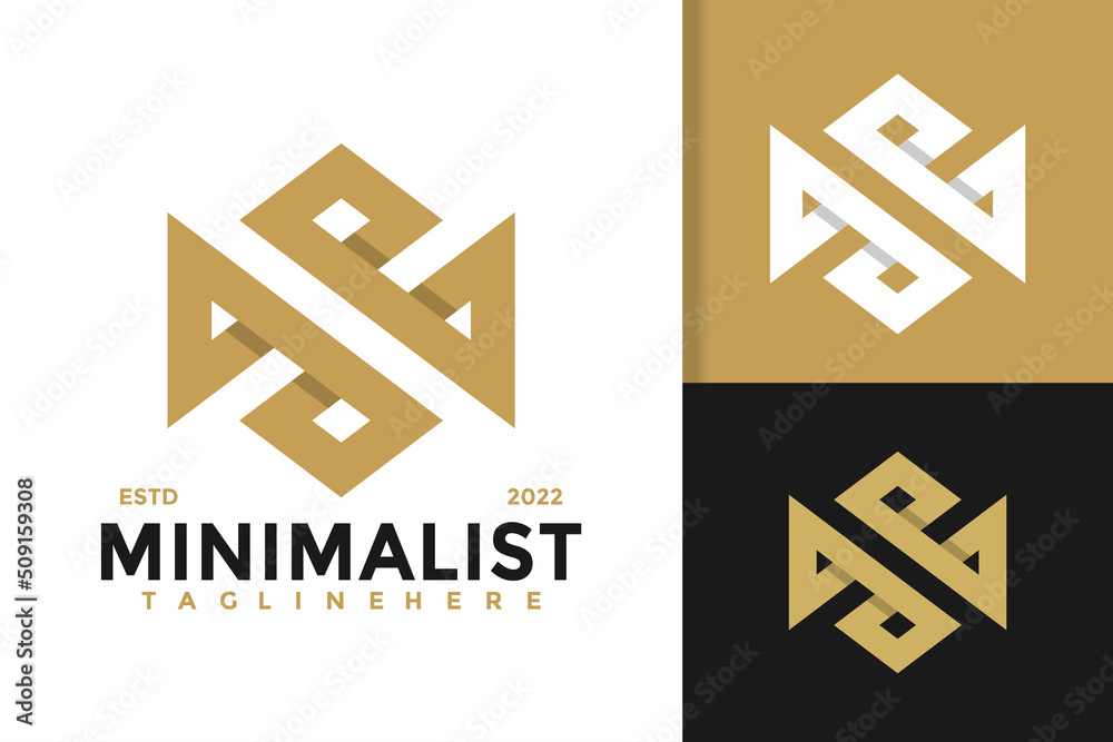 Fototapeta premium Letter M Minimalist Crown Logo Design Vector Template