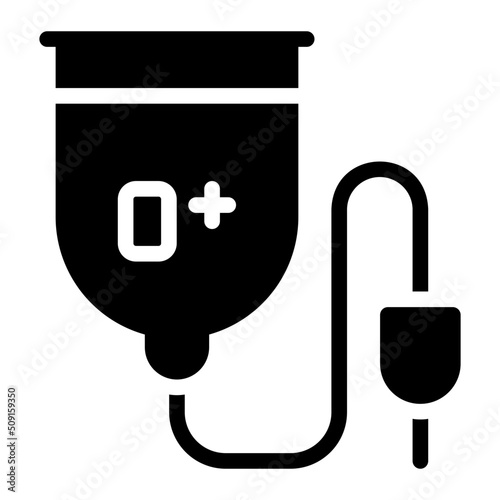 blood transfusion glyph icon