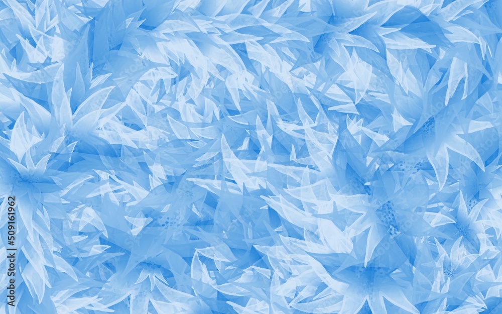 Obraz premium pattern leaves blue background