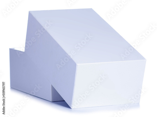 White box of mobile phone on white background isolation © Kabardins photo