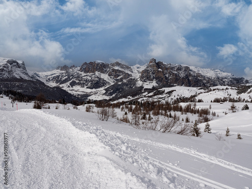 Detail of the Snowy Peak of a Mountain of the Italian Dolomites © GioRez