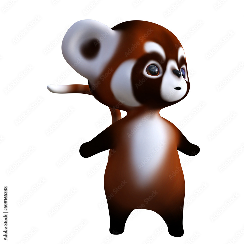 Naklejka premium Racoon