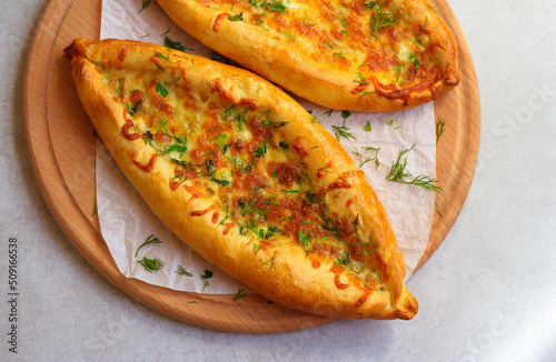 Cheese and herbs filled bread