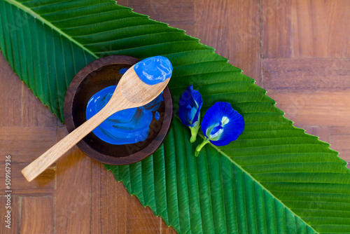 Butterfly pea and blue color