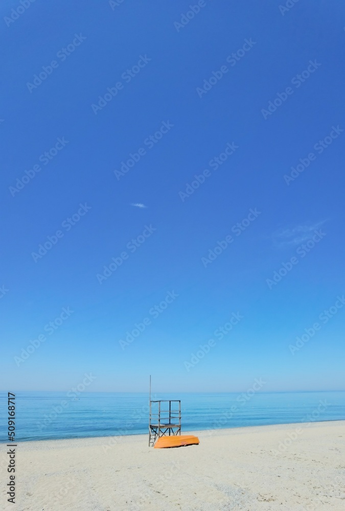 sea beach in monolithi , preveza perfecture greece summer tourist resort