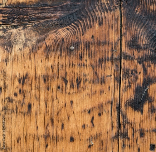 Photography of textured hardwood no people picture as a design of perfect simplicity of a death material with cruft black element, ugly dirty, cracked, rustic surface. photo