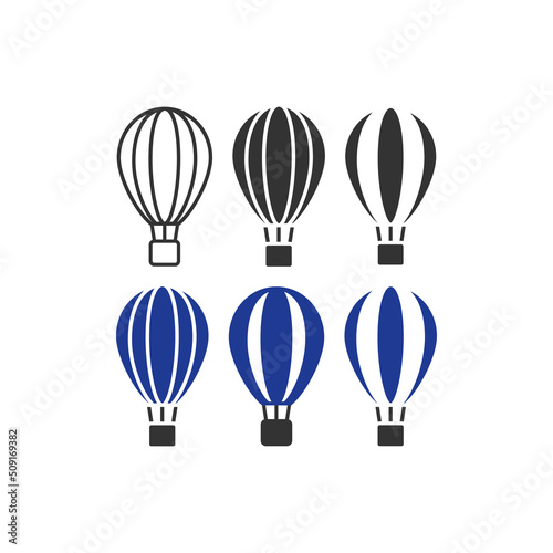 Air balloon icon. Sky travel symbol. Sign airship vector.
