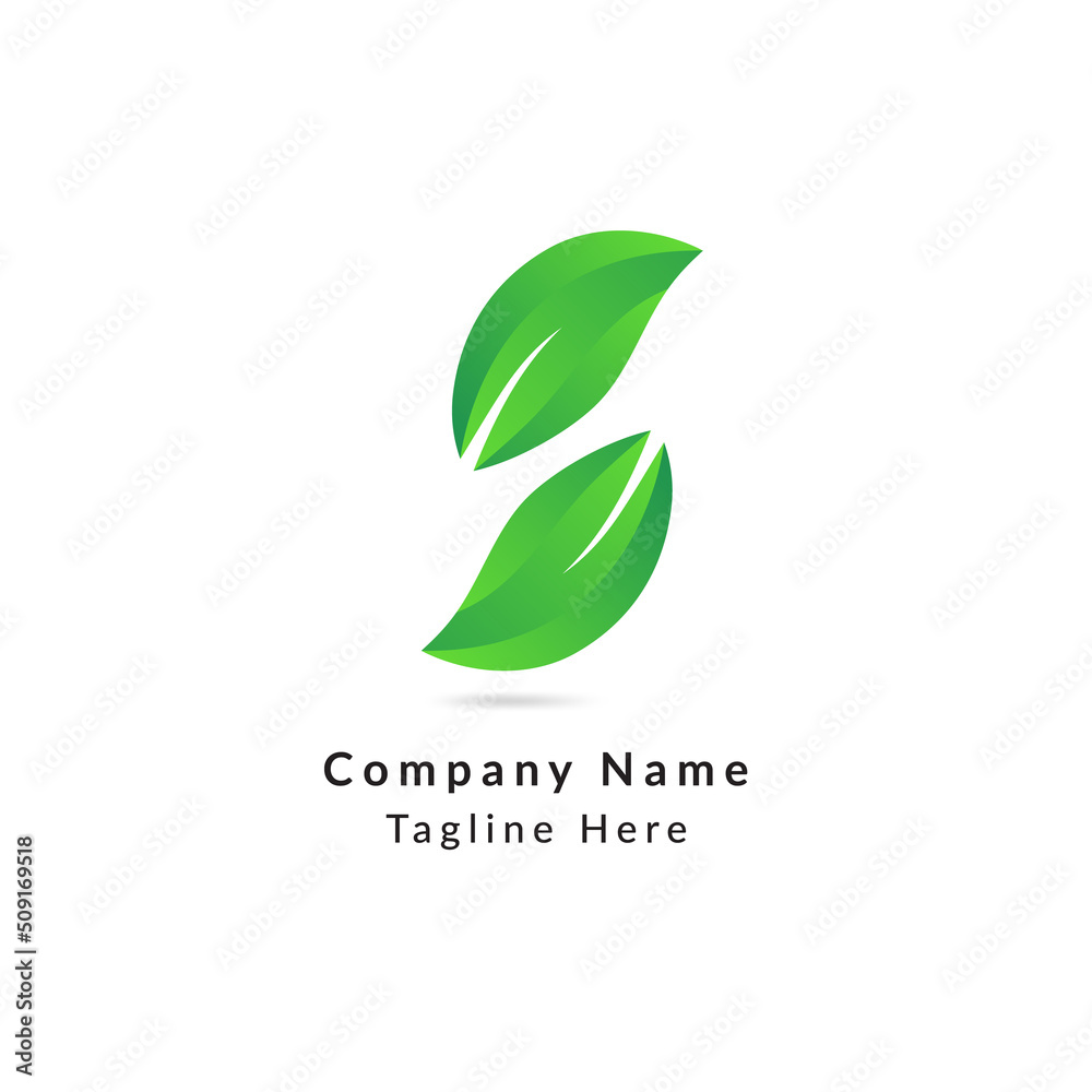 Modern S Letter Leaf Branding Identity logo design vector Template Modern S Letter Leaf Branding Identity logo design vector Template