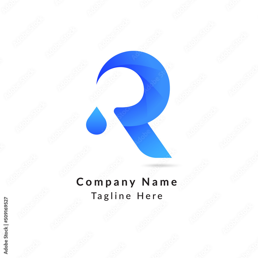 Modern R Letter oil Drop Abstract Branding Identity logo design vector Template Modern R Letter oil Drop Abstract Branding Identity logo design vector Template
