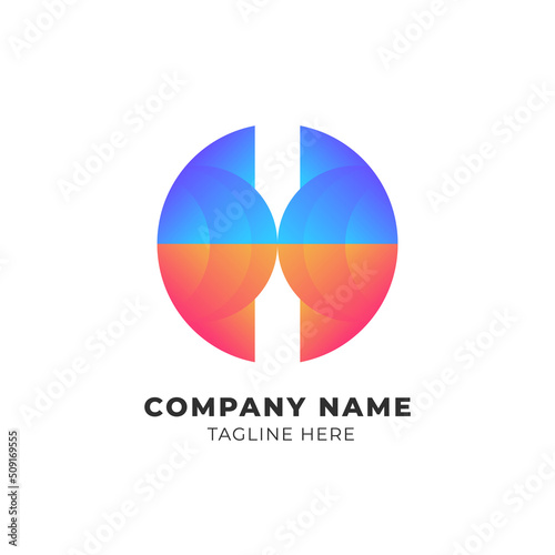 Modern H Letter Branding Identity logo design vector Template	