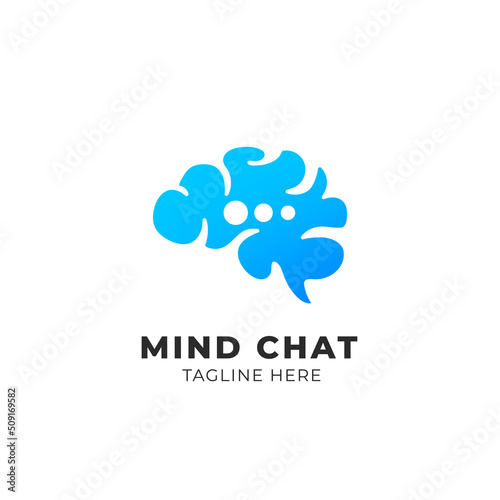 Modern Mind Chat Apps Icon Branding Identity logo design vector Template for masseging company