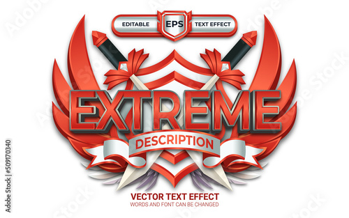 Extreme Badge with Editable Text Effect