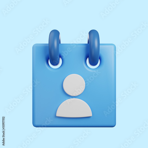 3d render icon illustration time concept calendar with people icon