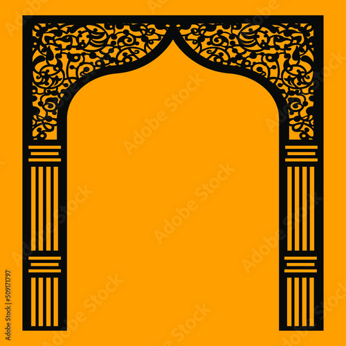 Mandir CNC Vector Cutting Patterns for CNC Laser, Router, Plasma, Water jet, Plotter. Used for 4x8 Sheets MDF, METAL, JAALI, PVC, Plywood, ACP, and Acrylic. om mantra
