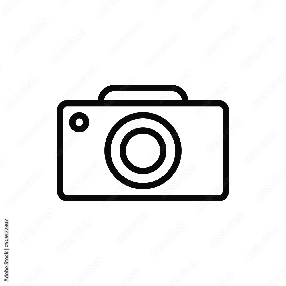 Photo camera vector icon on white background