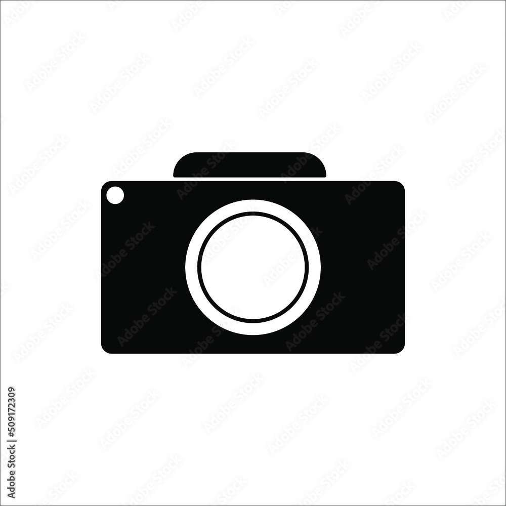 Photo camera vector icon on white background Photo camera vector icon on white background