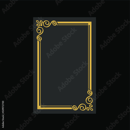Gold vintage styled house nameplate for CNC cutting
