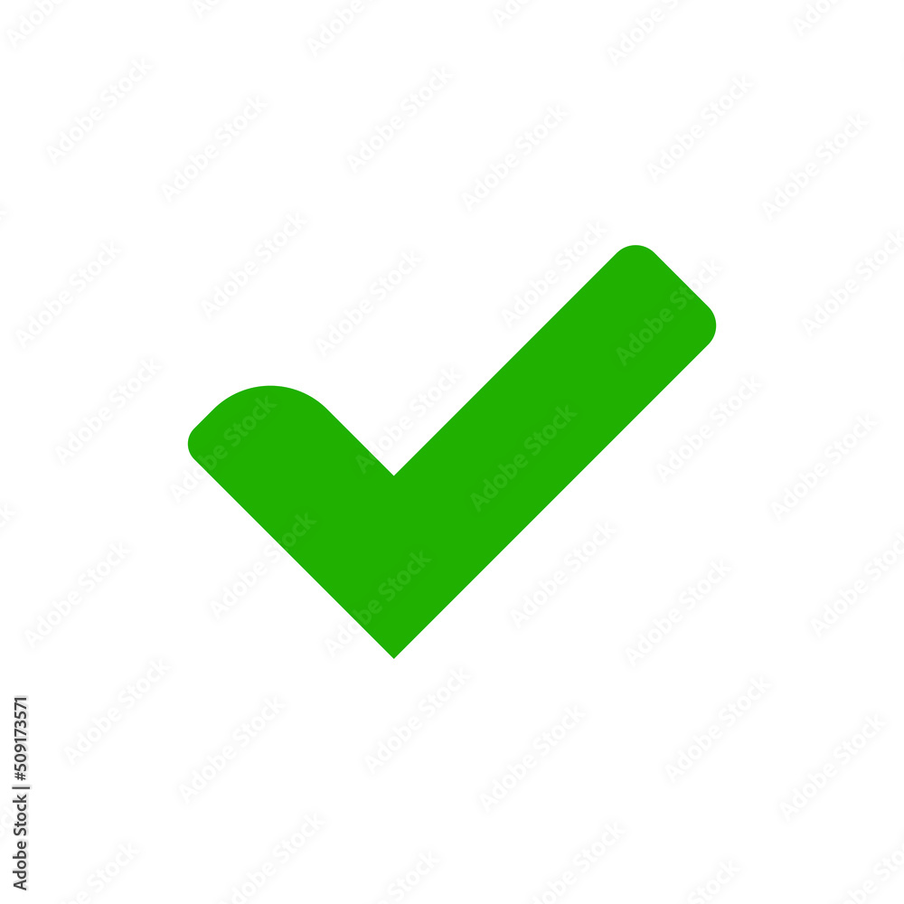 Tick sign element. Green checkmark icon isolated on white background. Tick sign element. Green checkmark icon isolated on white background.