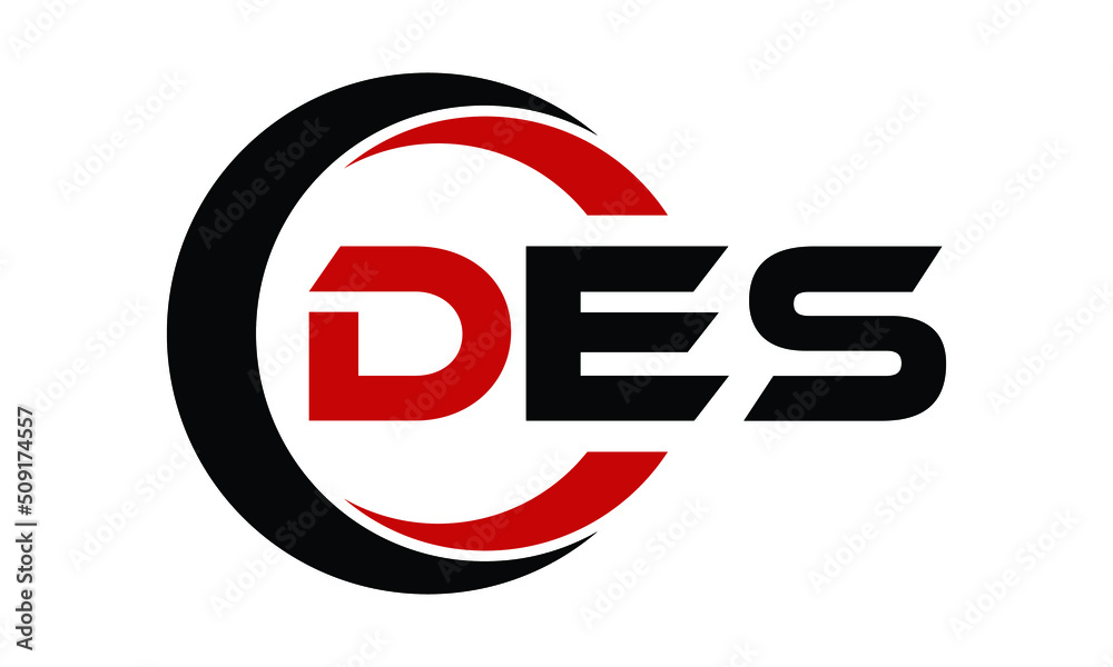 Des Sign DES swoosh three letter logo design vector template | monogram logo ...