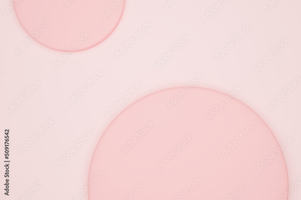 3d background red pastel color with two circle on matte plain like paper 3d background red pastel color with two circle on matte plain like paper