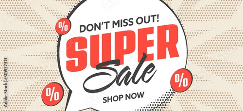 Super sale with great discount offer banner