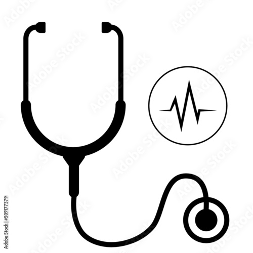 vector image stethoscope doctor medical device illustrator icon
