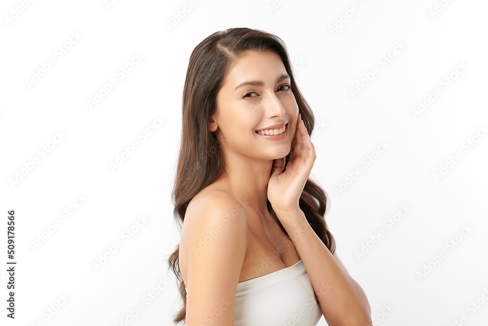 Beautiful young asian woman with clean fresh skin on white background, Face care, Facial treatment, Cosmetology, beauty and spa, Asian women portrait. Beautiful young asian woman with clean fresh skin on white background, Face care, Facial treatment, Cosmetology, beauty and spa, Asian women portrait.