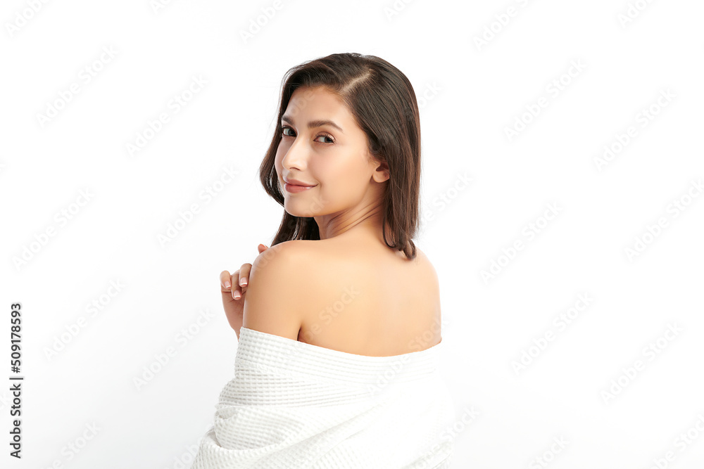Beautiful young asian woman with clean fresh skin on white background, Face care, Facial treatment, Cosmetology, beauty and spa, Asian women portrait. Beautiful young asian woman with clean fresh skin on white background, Face care, Facial treatment, Cosmetology, beauty and spa, Asian women portrait.