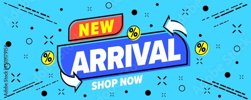 New arrival sale banner location promotion